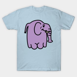 tiny purple elephant cartoon doodle T-Shirt